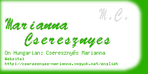marianna cseresznyes business card